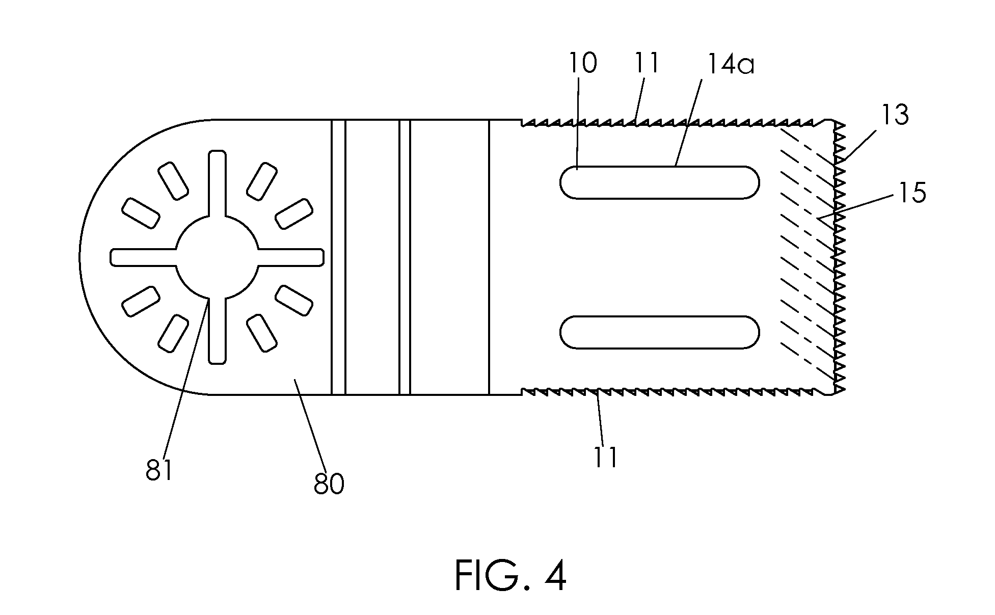 Cutting blade for oscillating tool