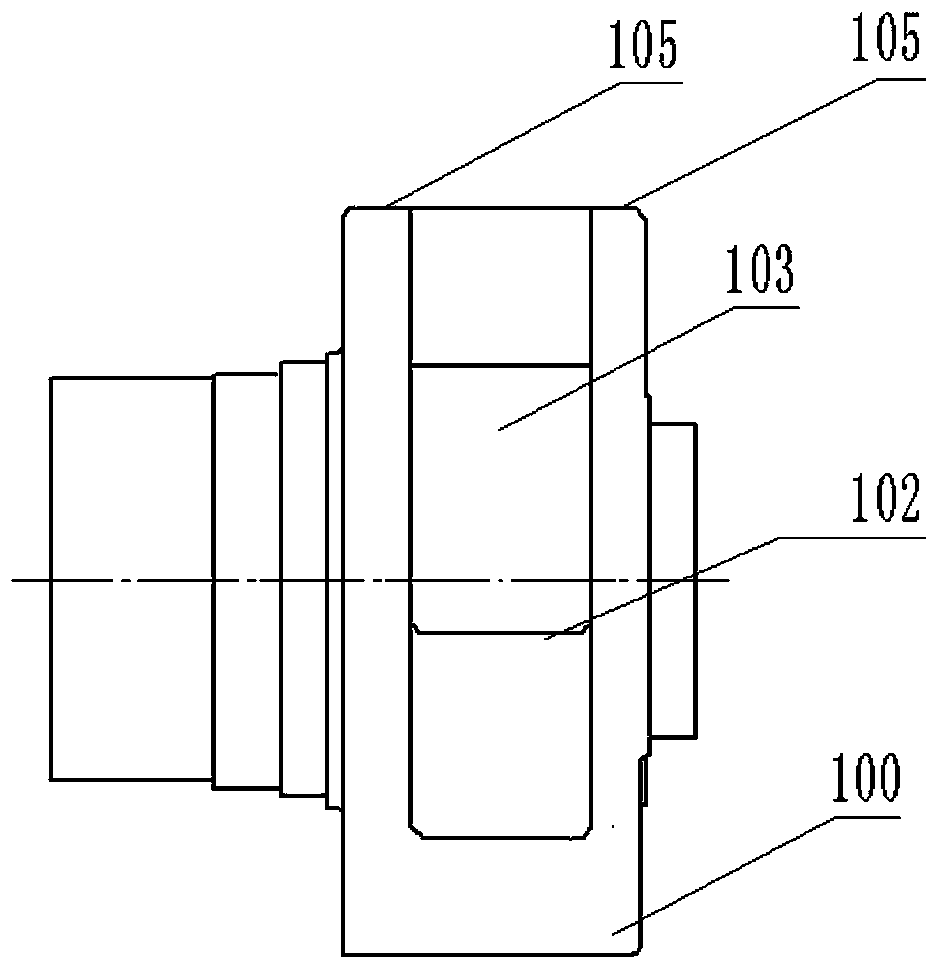 Clamp for machining planetary frame main body on horizontal machining center