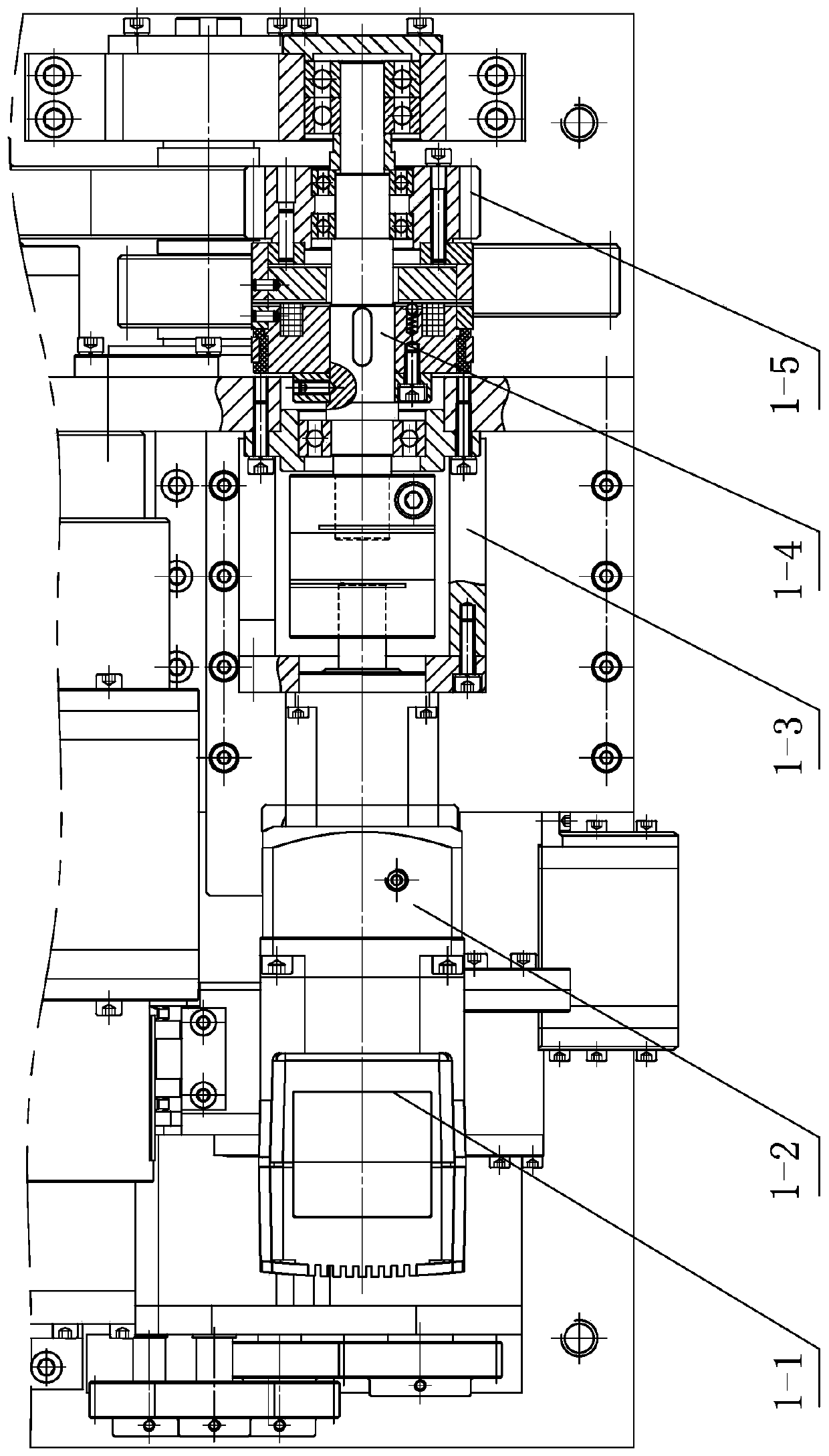 A small-diameter cylindrical target continuous launching device