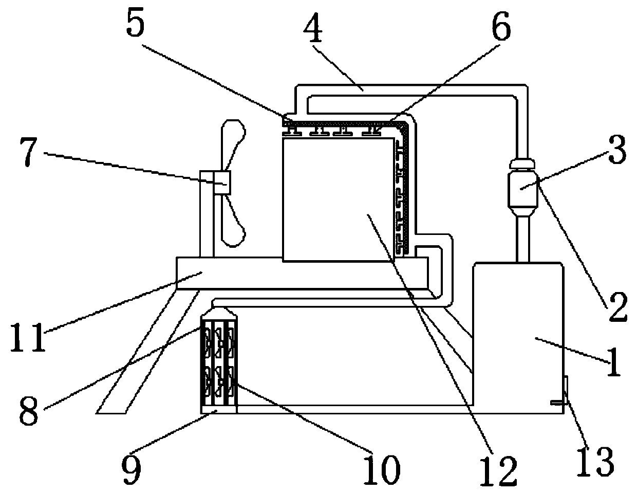 Heat dissipation structure of computer network server