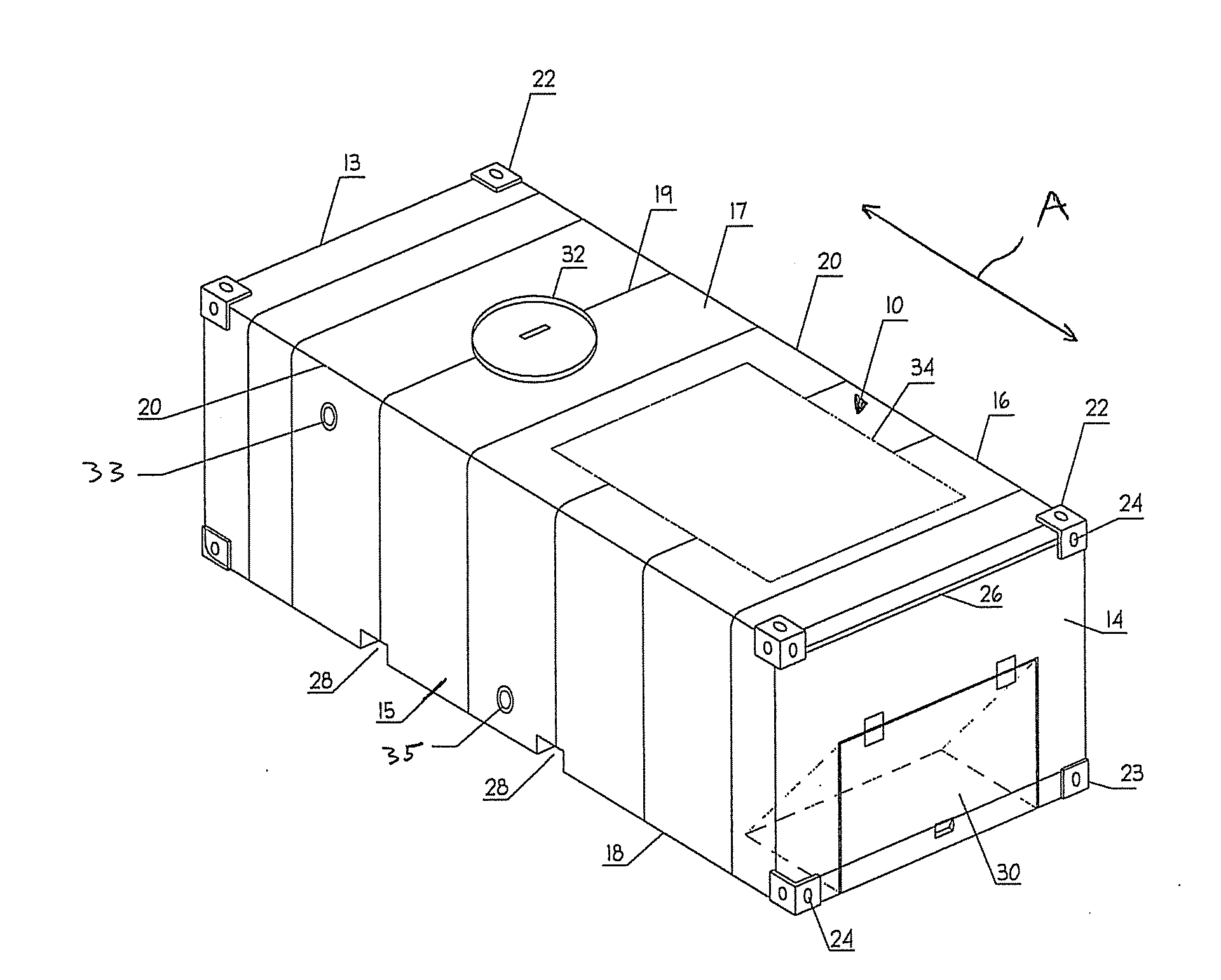 Shipping containers for flowable materials