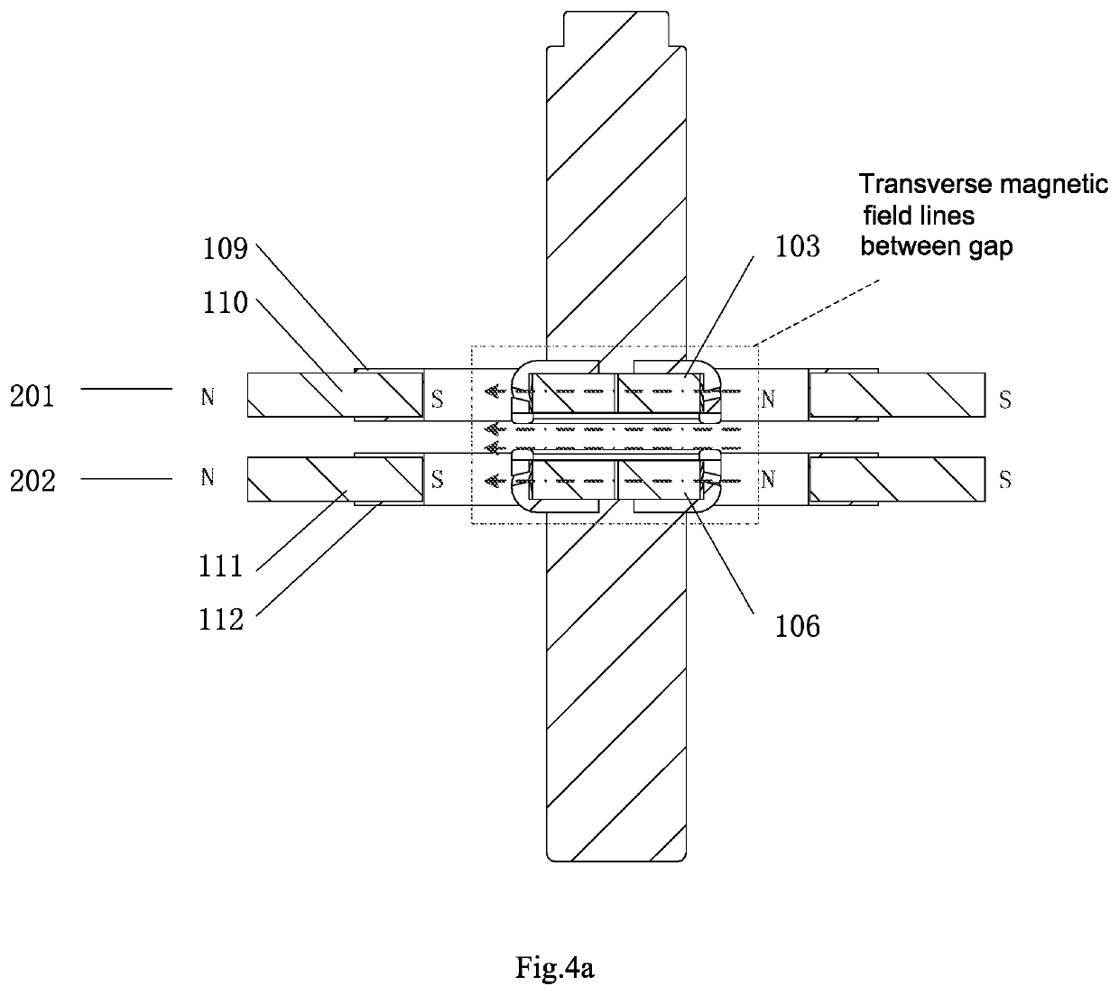 DC vacuum interrupter with multi-polar transverse permanent magnetic structure