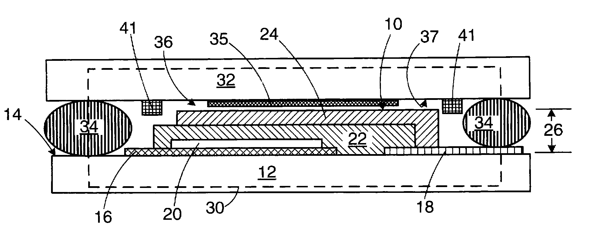 Getters for thin film battery hermetic package