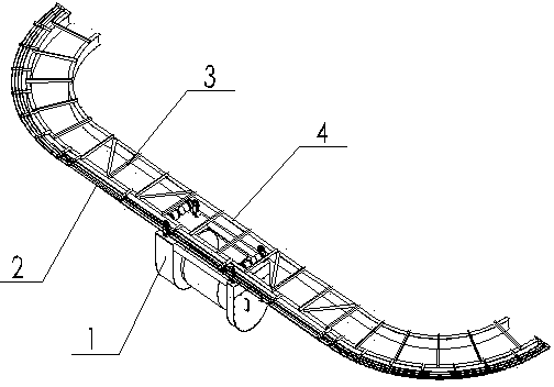 Novel turnover type material conveying cart