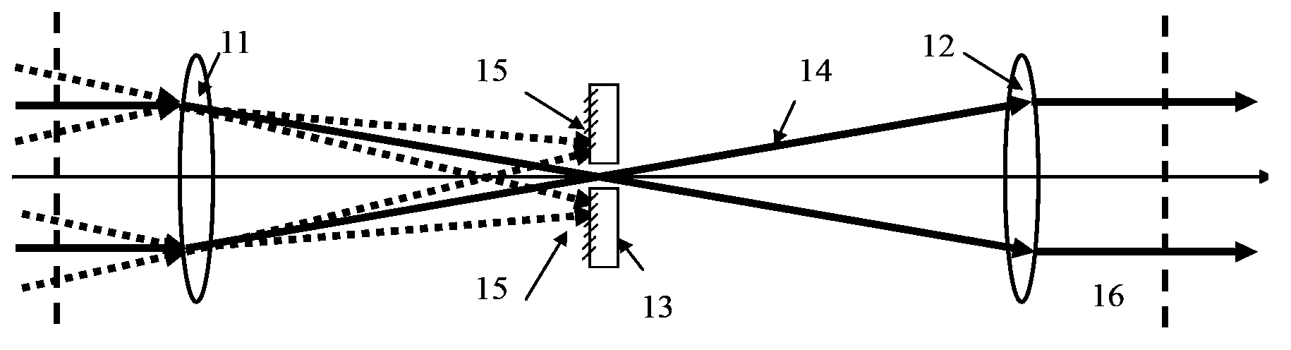 High-power laser image transfer space filtering device