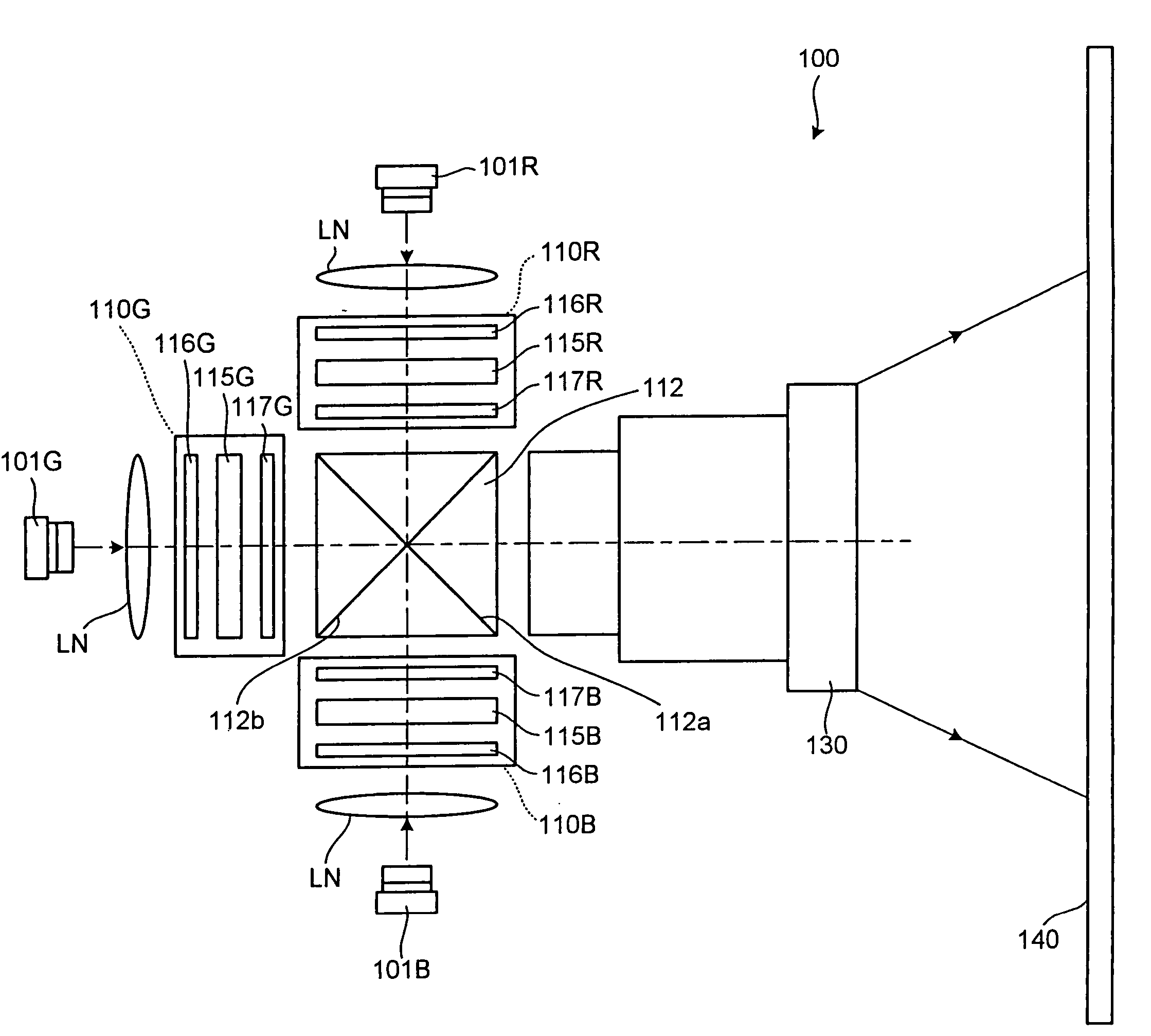 Light source unit and projector