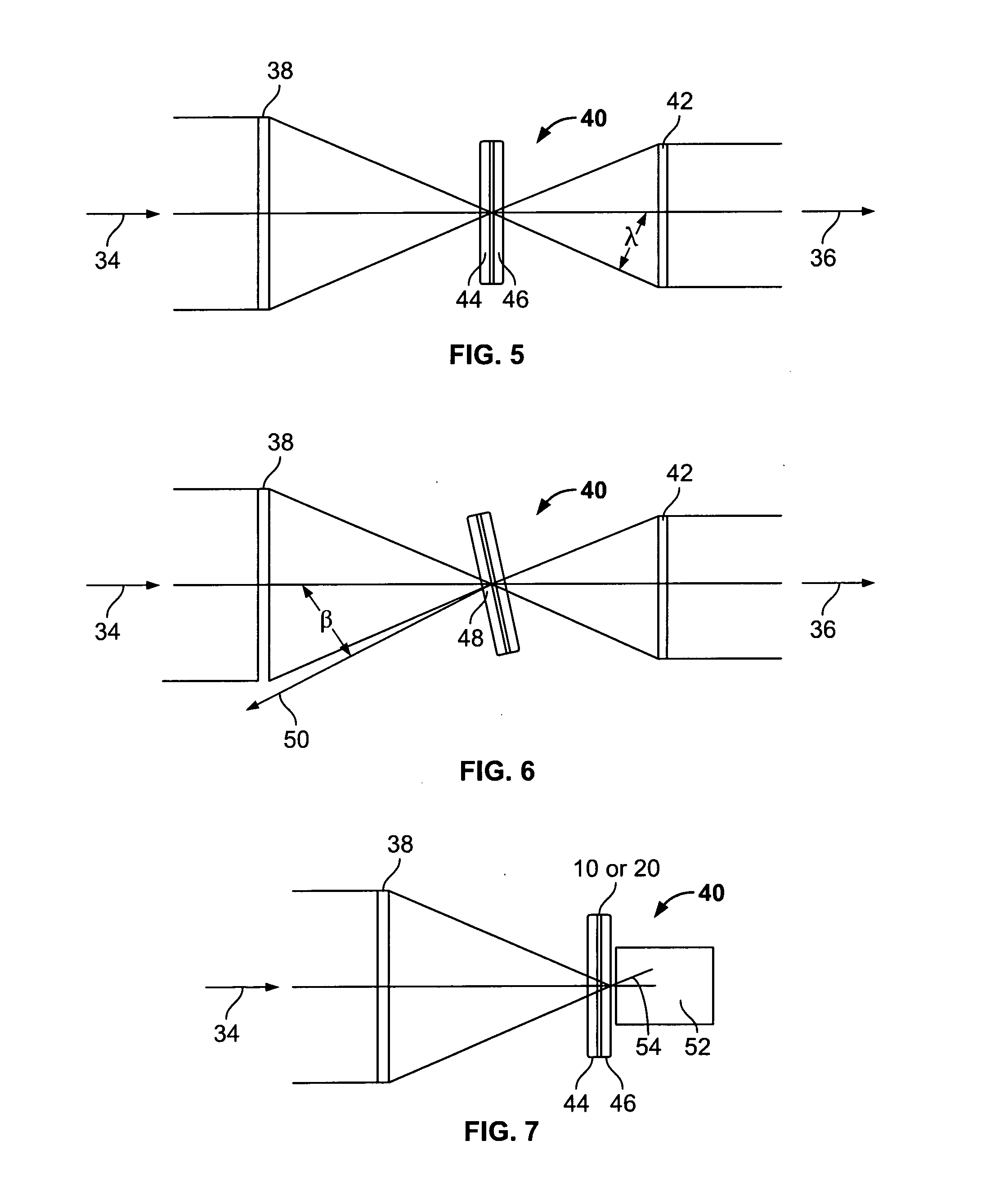 Grating like optical limiter