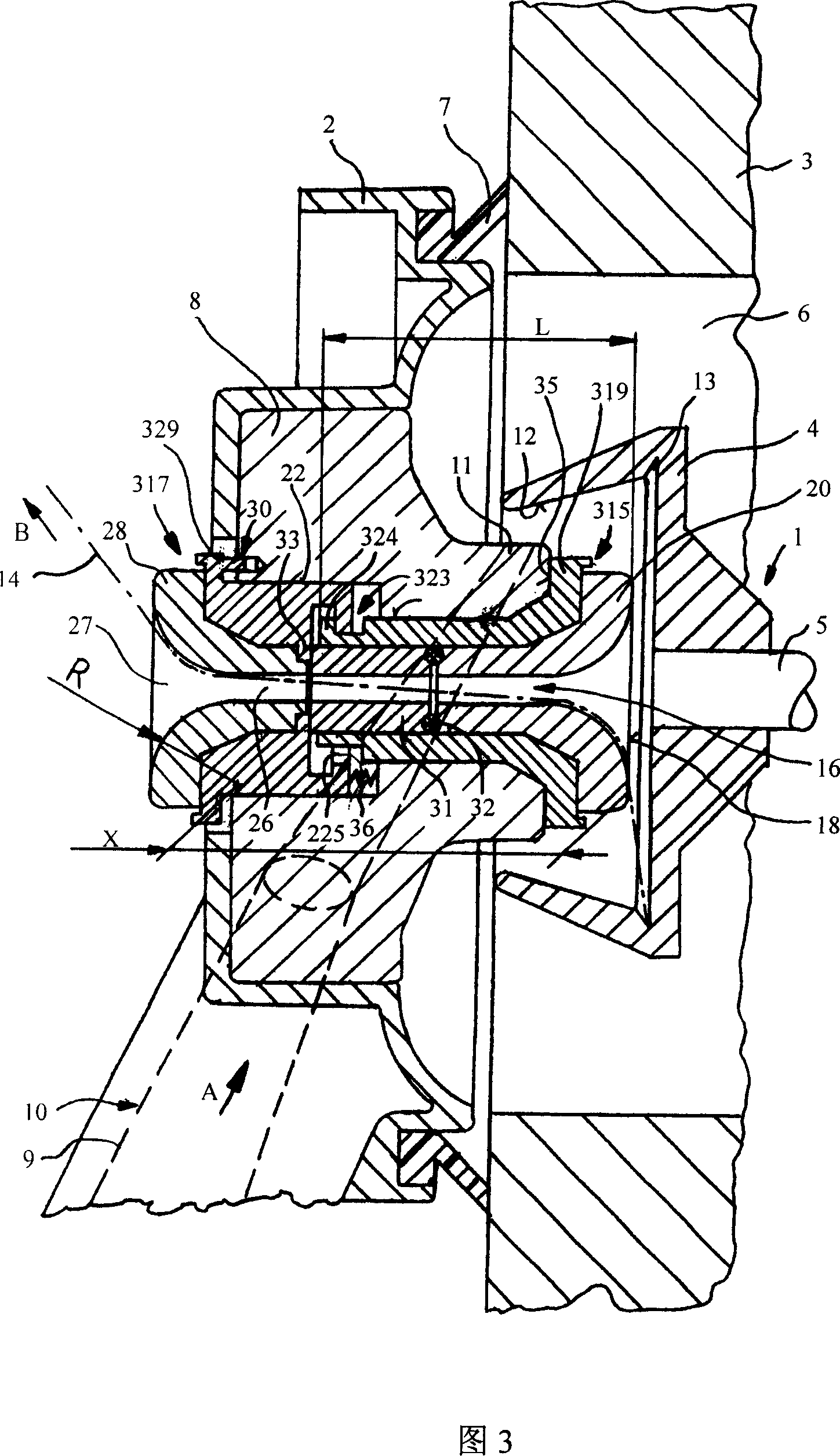 Open-end spinning device with an exchangeable twist congesting element