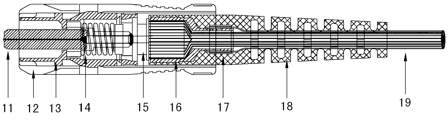 Butterfly-shaped optical cable jump fiber