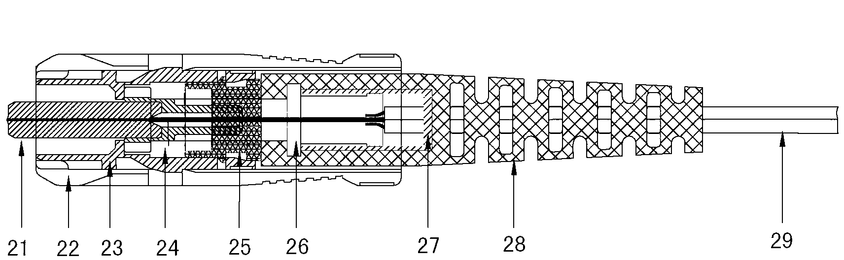 Butterfly-shaped optical cable jump fiber