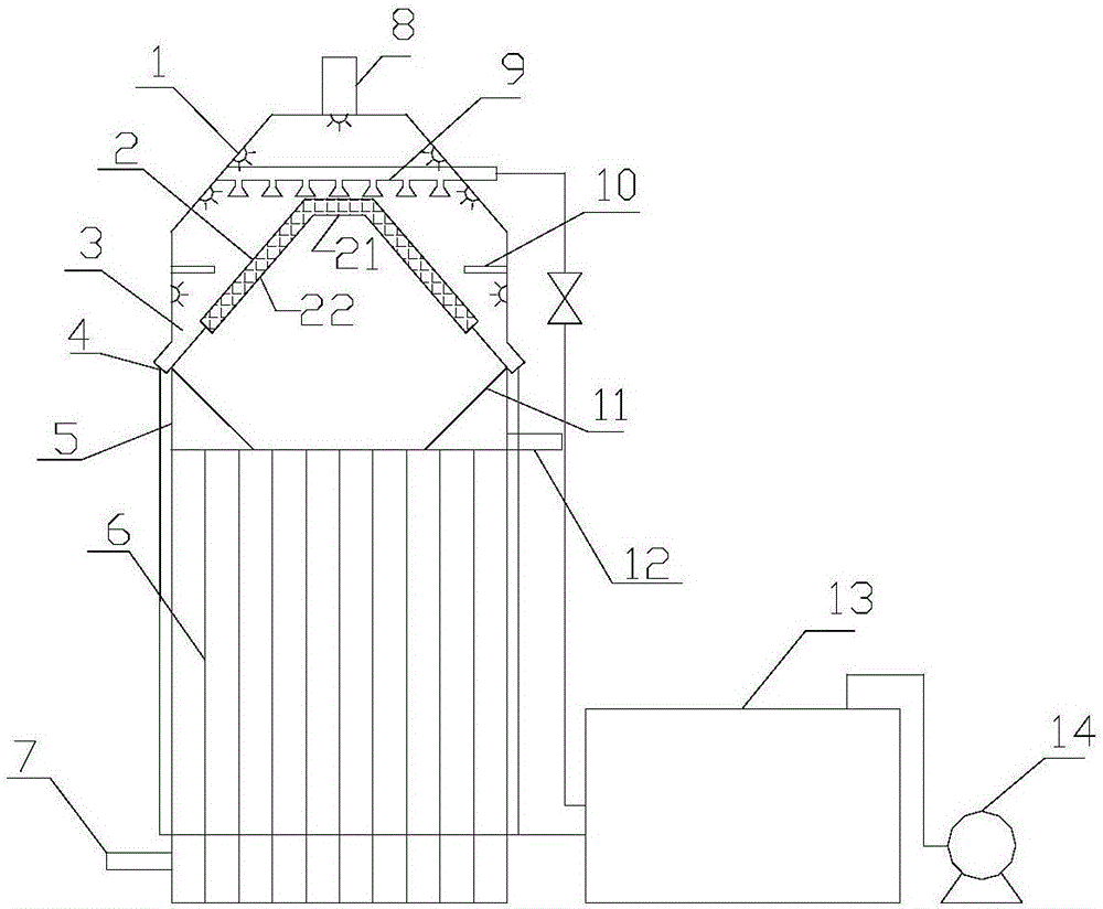 Defoaming device and method for electrochemical wastewater treatment system