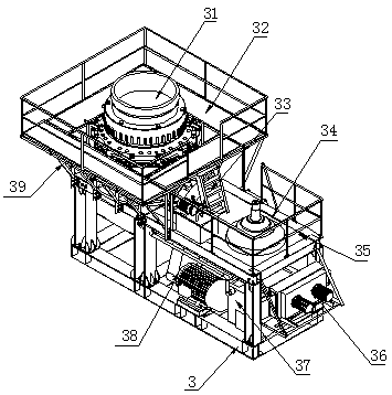 Movable assembly type large-scale stone feeding crushing and screening device