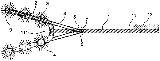 Catching fork for poultry breeding