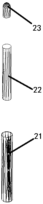 Segmented flexible placing device and method