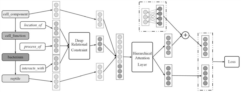 Knowledge graph embedding method based on hierarchical attention