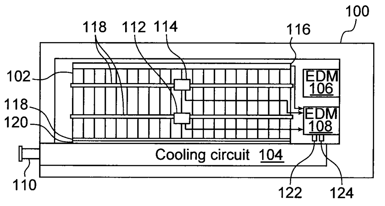 Device for managing an accumulator