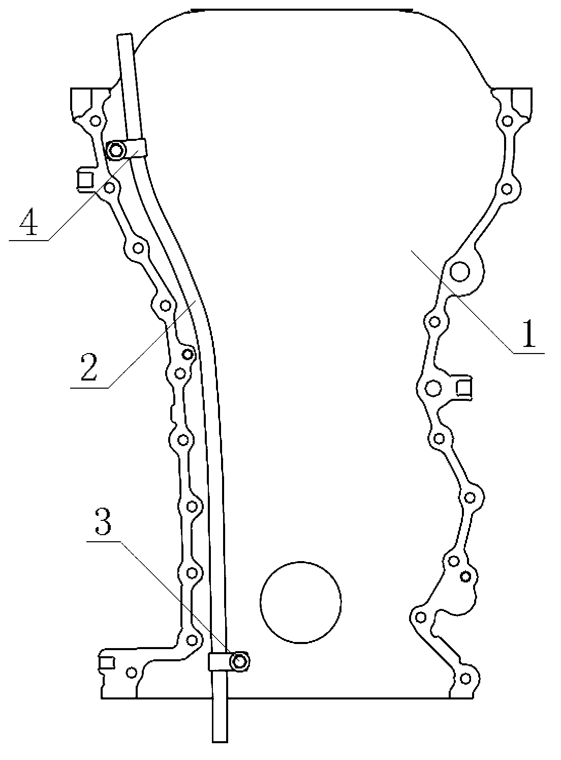 Engine timing cover lid structure