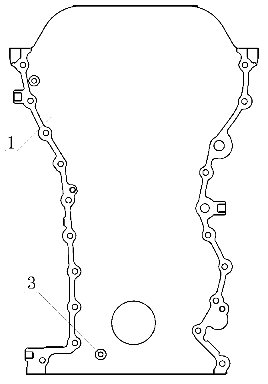 Engine timing cover lid structure