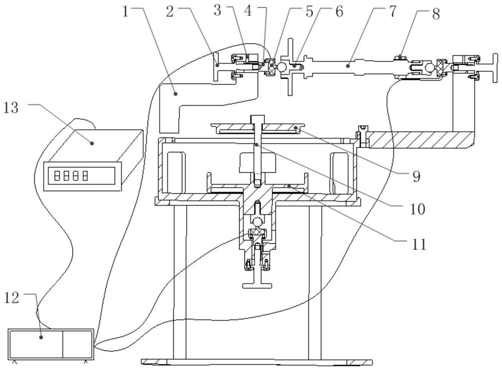 Device for checking meshing clearance of central transmission bevel gear