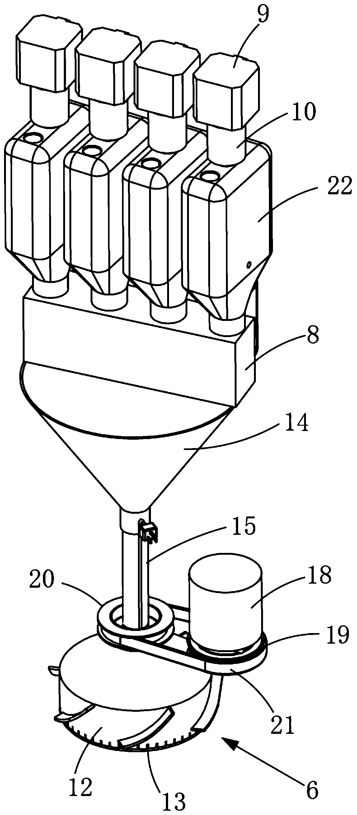 Cotton candy machine heating in furnace end