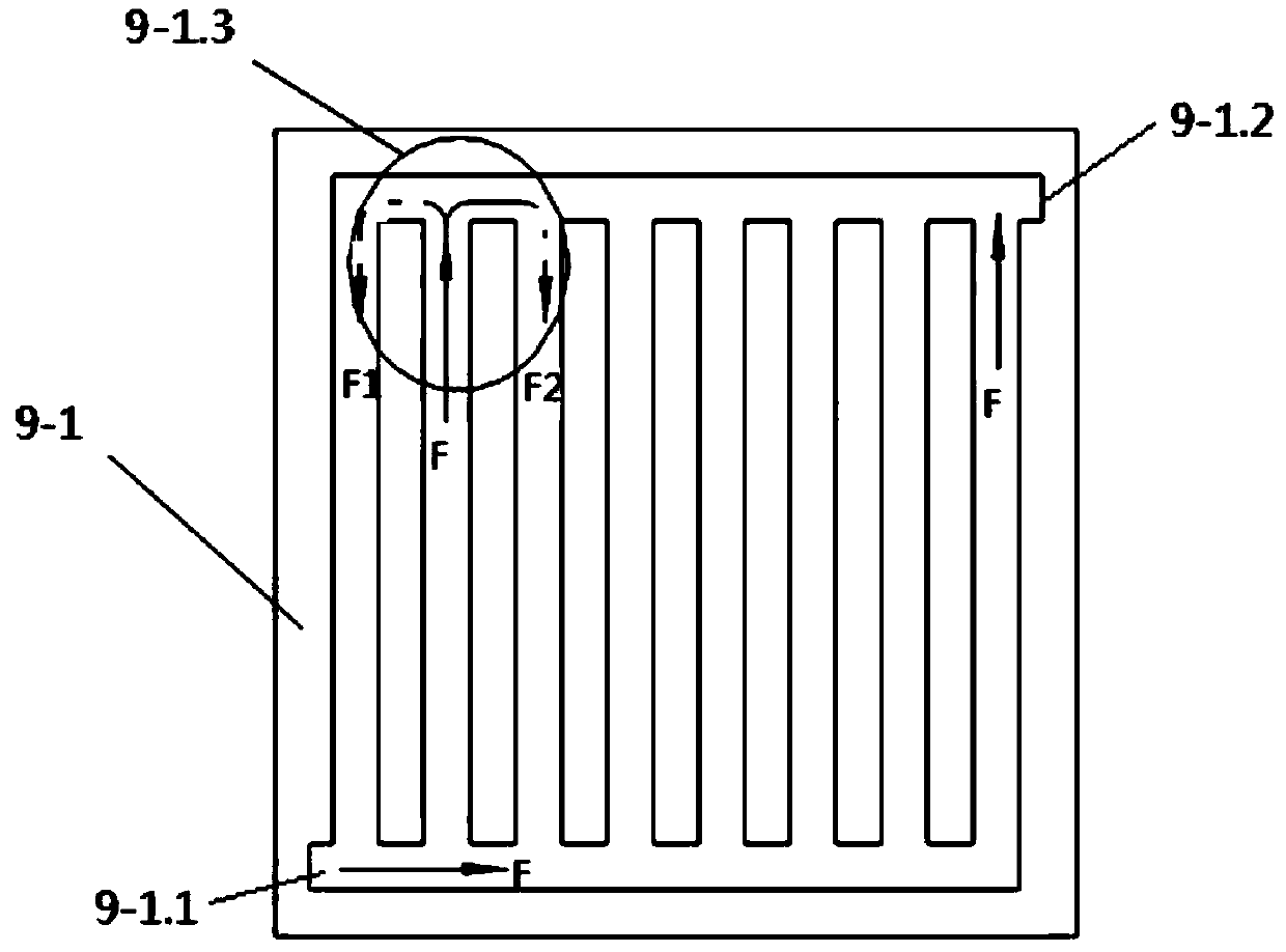 Heat radiation device with pulsating flow and leaf vein type micro channel