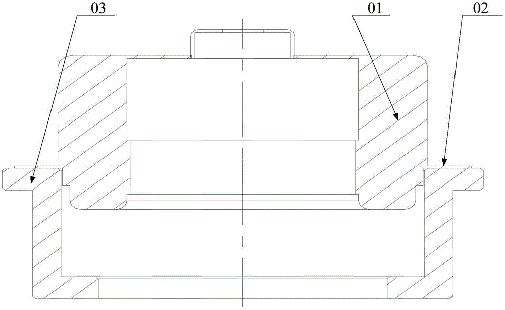 Separating device for motor end covers and stators