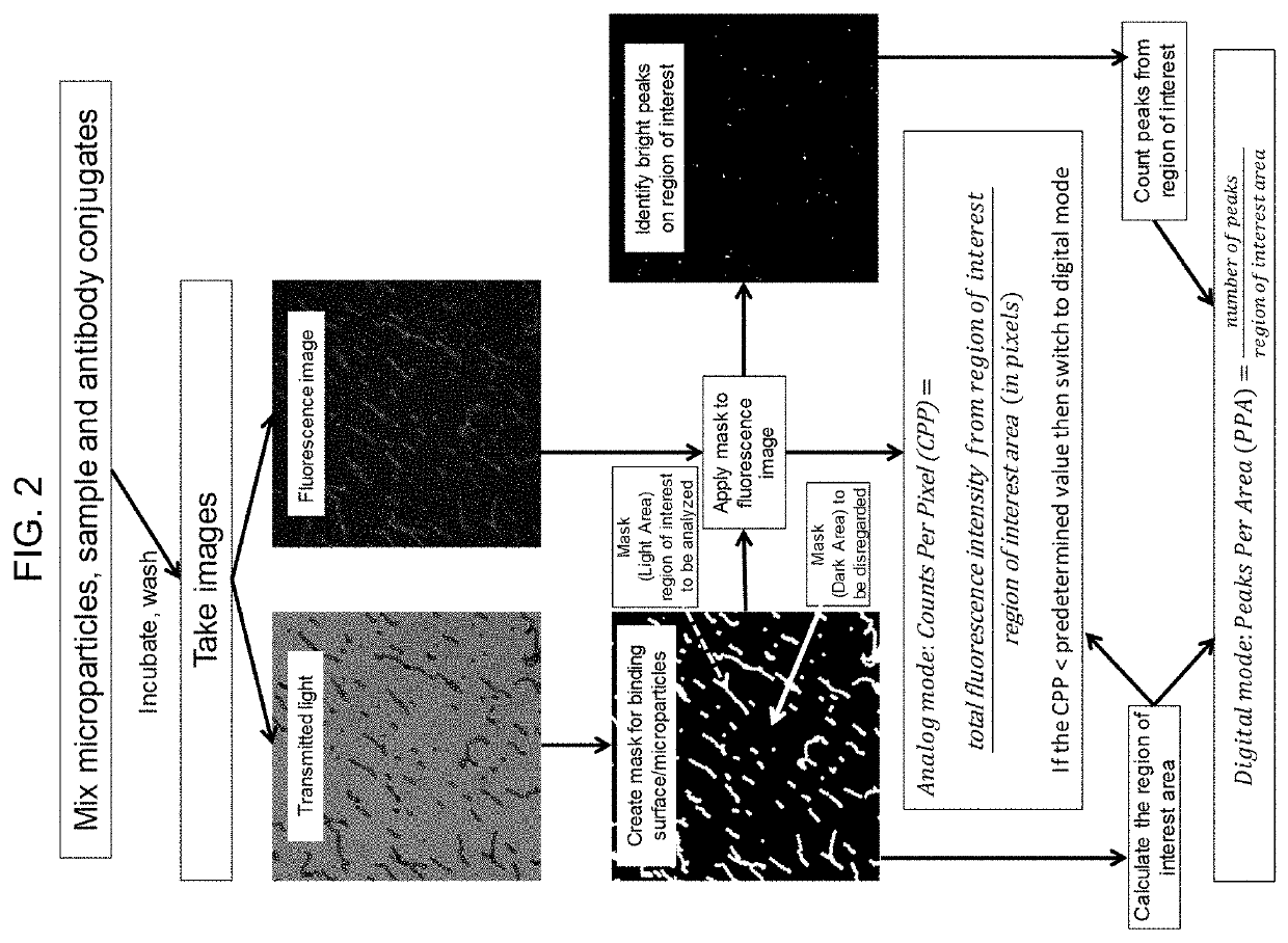 Direct detection of single molecules on microparticles