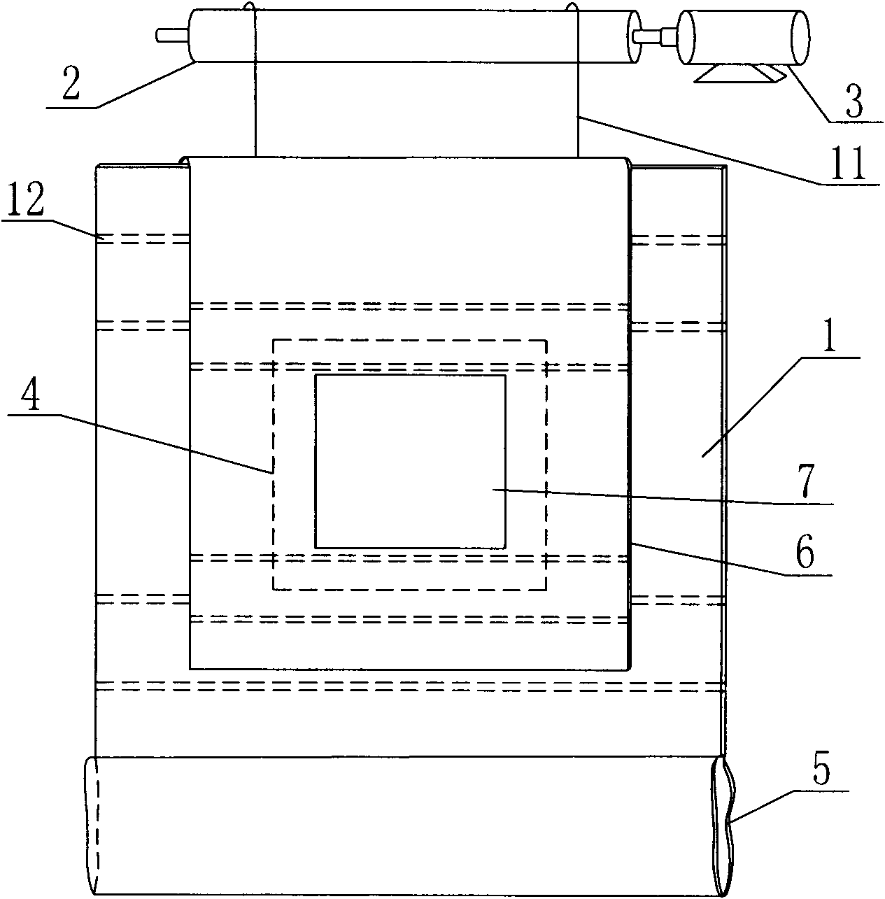 Lifting type ray protective curtain