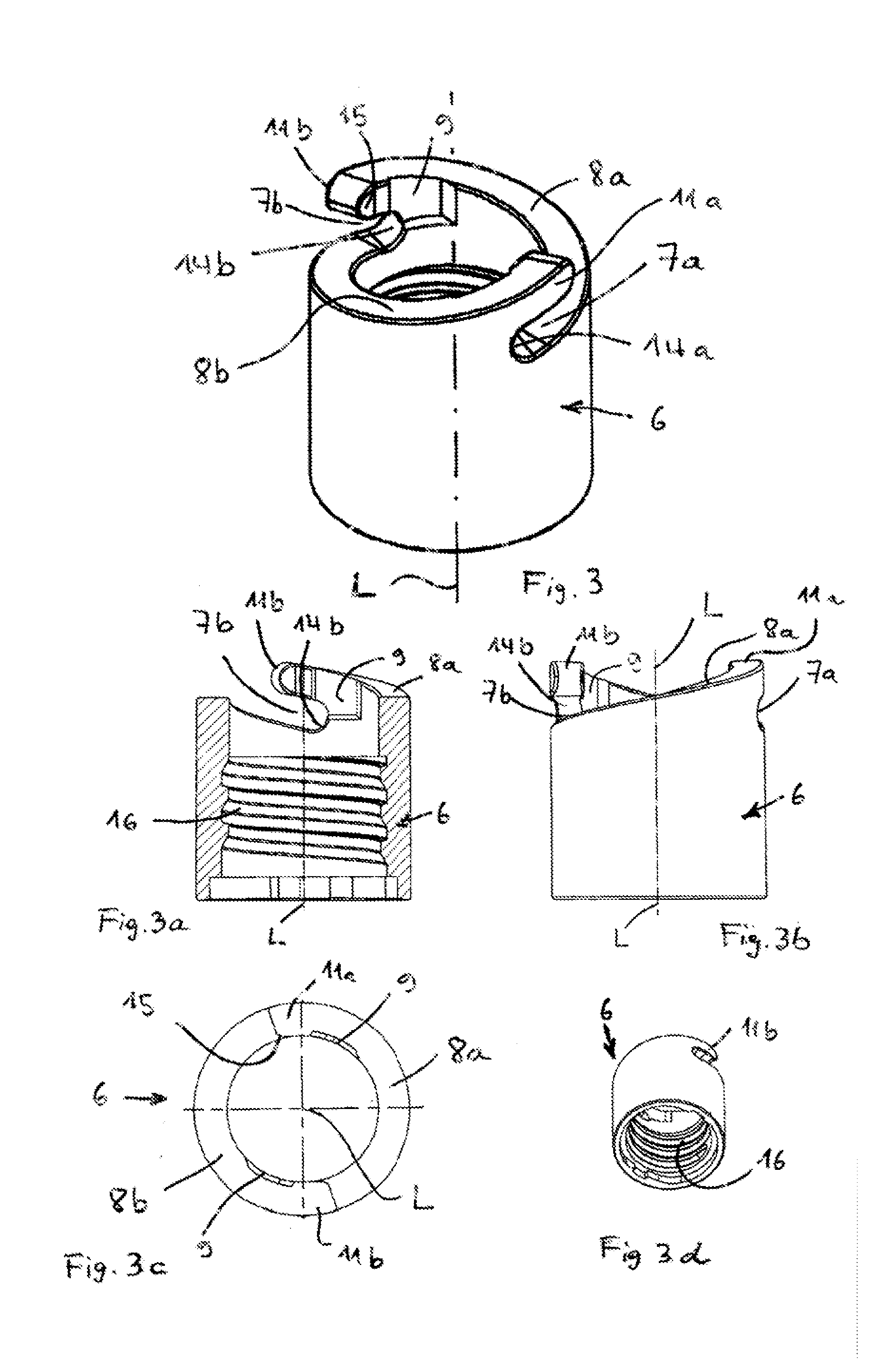 Quick-fastening applicator closure