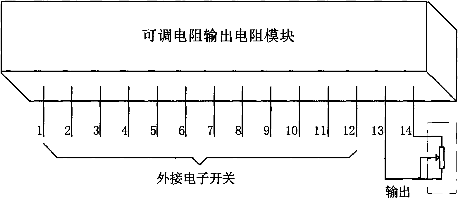 General electronic potentiometer module network resistor assembly