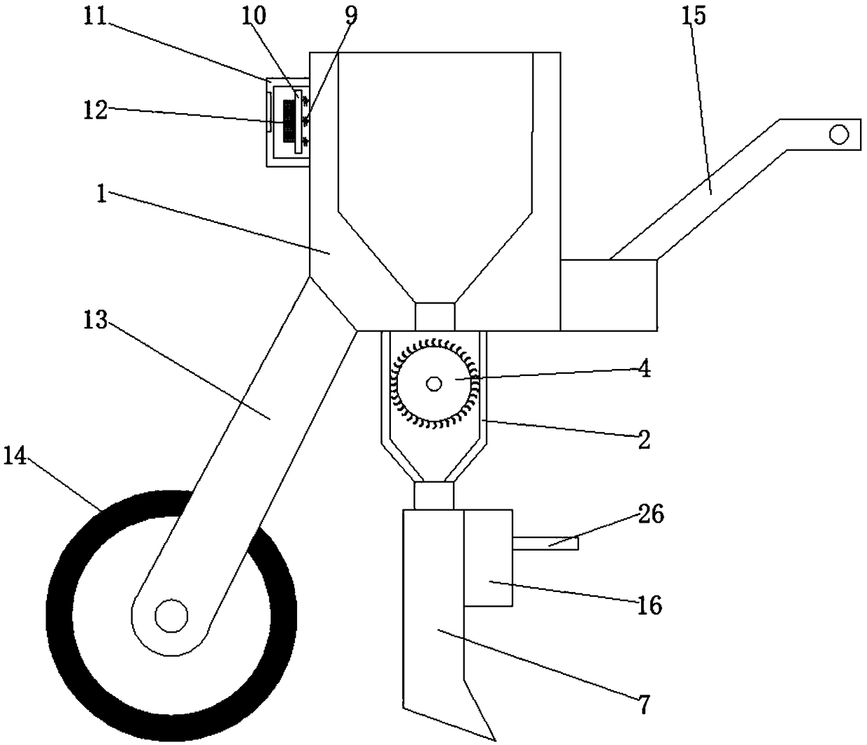 Wheat narrow row line tilling seeding machine