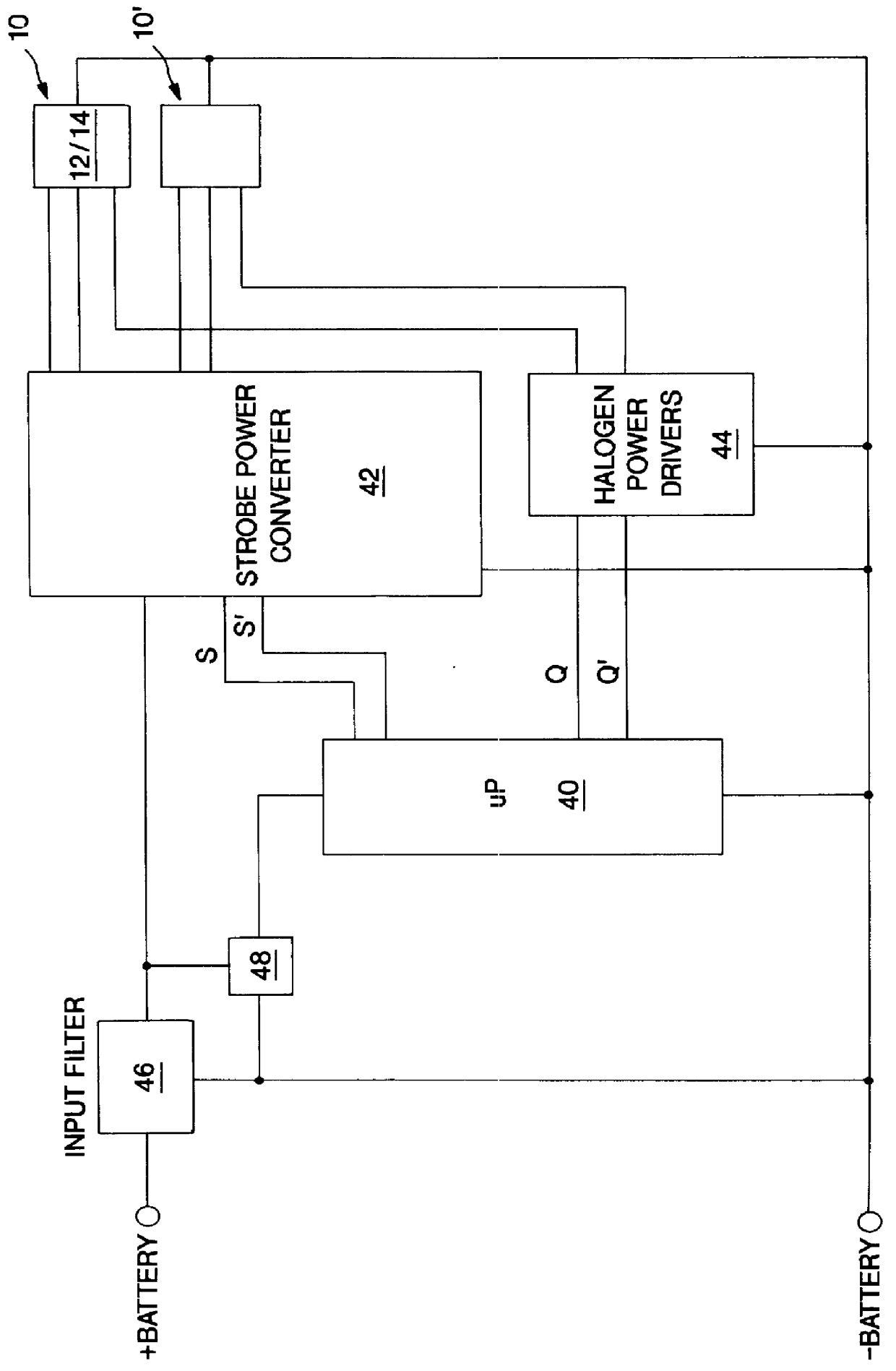 Composite warning light with emission pattern matching