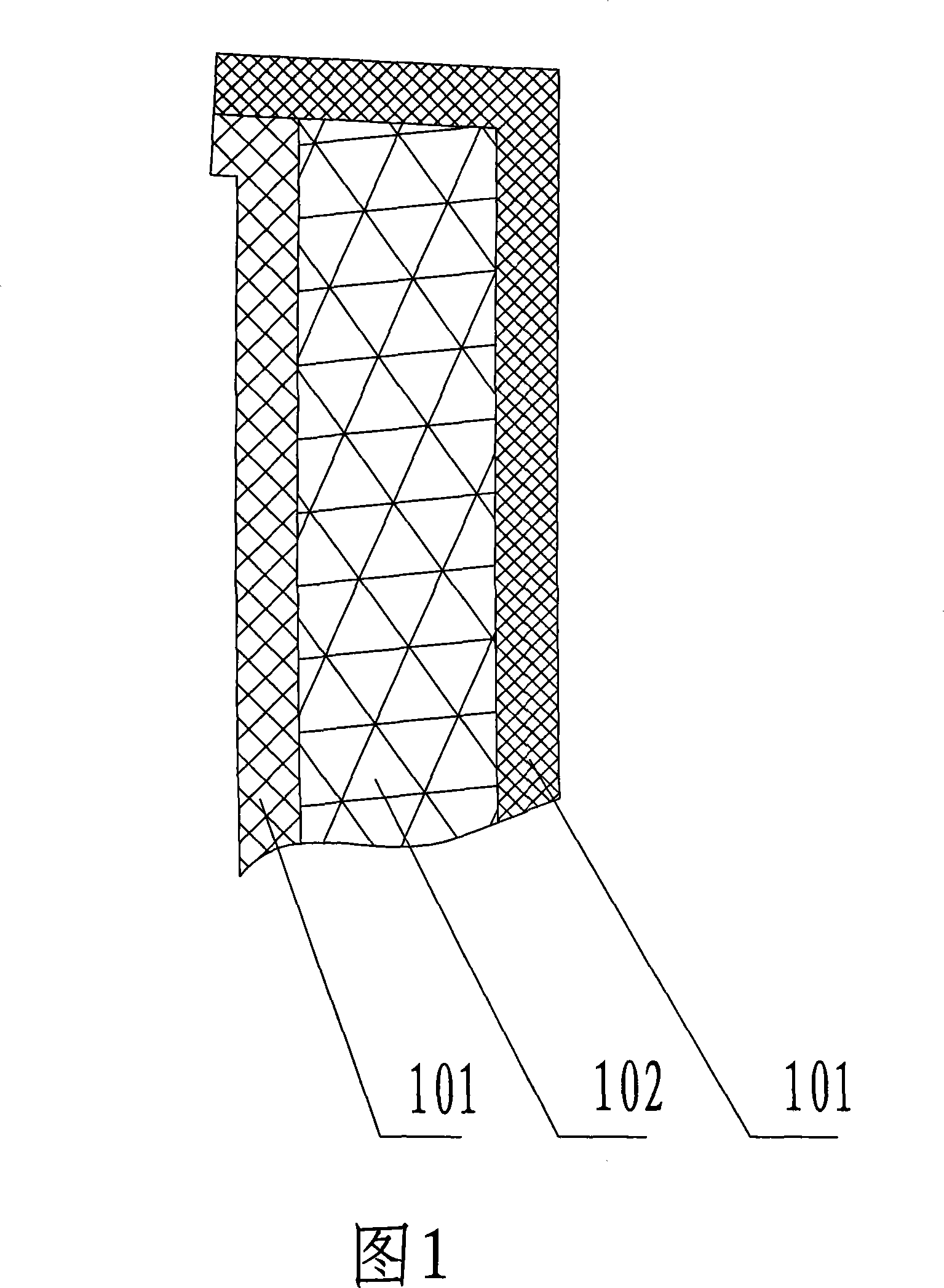 Composite material satellite antenna reflection surface and manufacturing process thereof