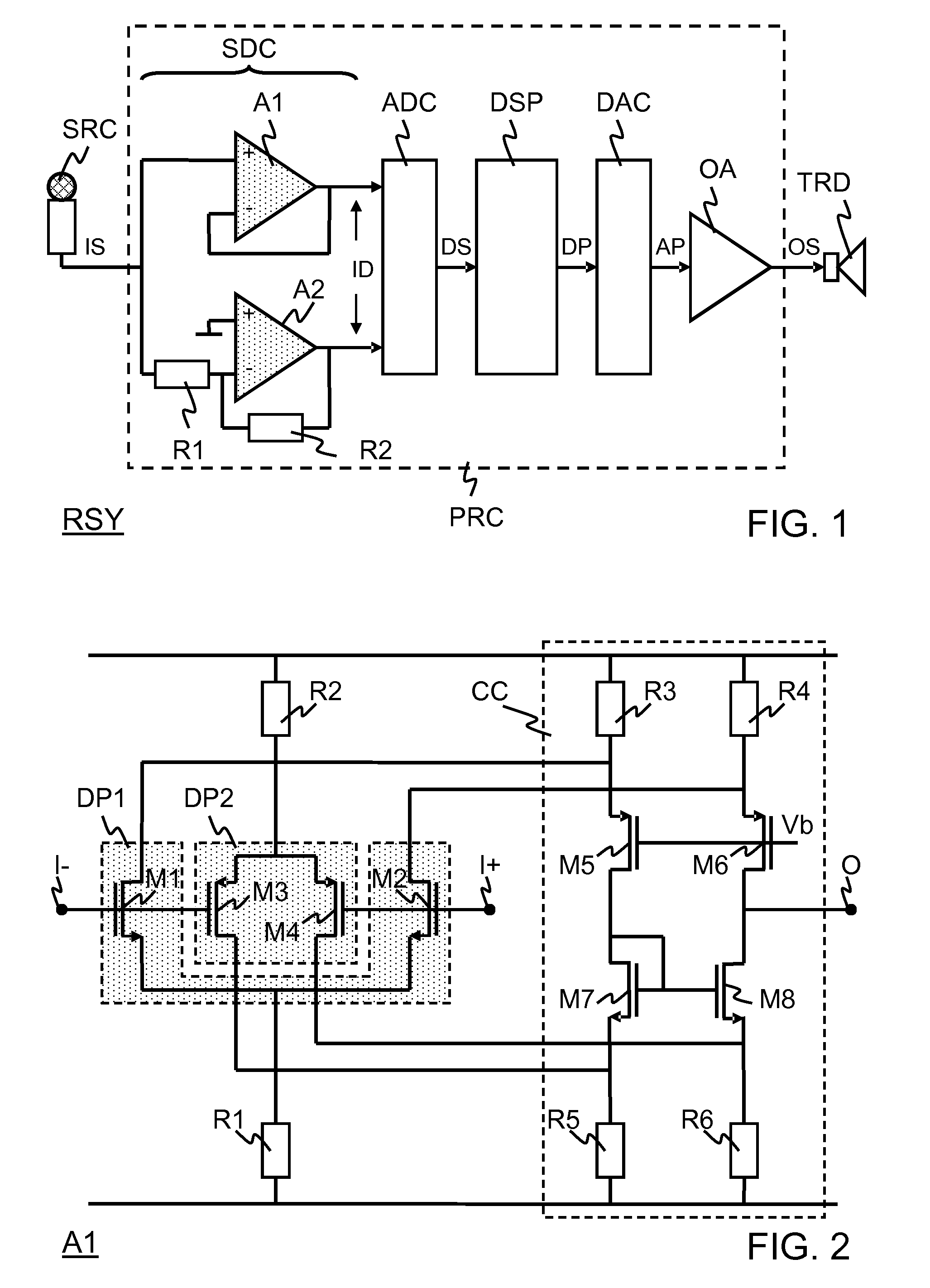 Signal processor comprising an amplifier