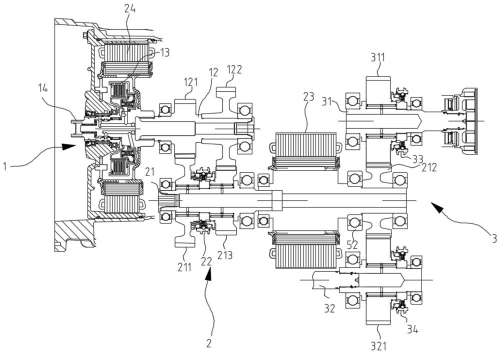 Driving device of a hybrid electric vehicle and the hybrid electric vehicle