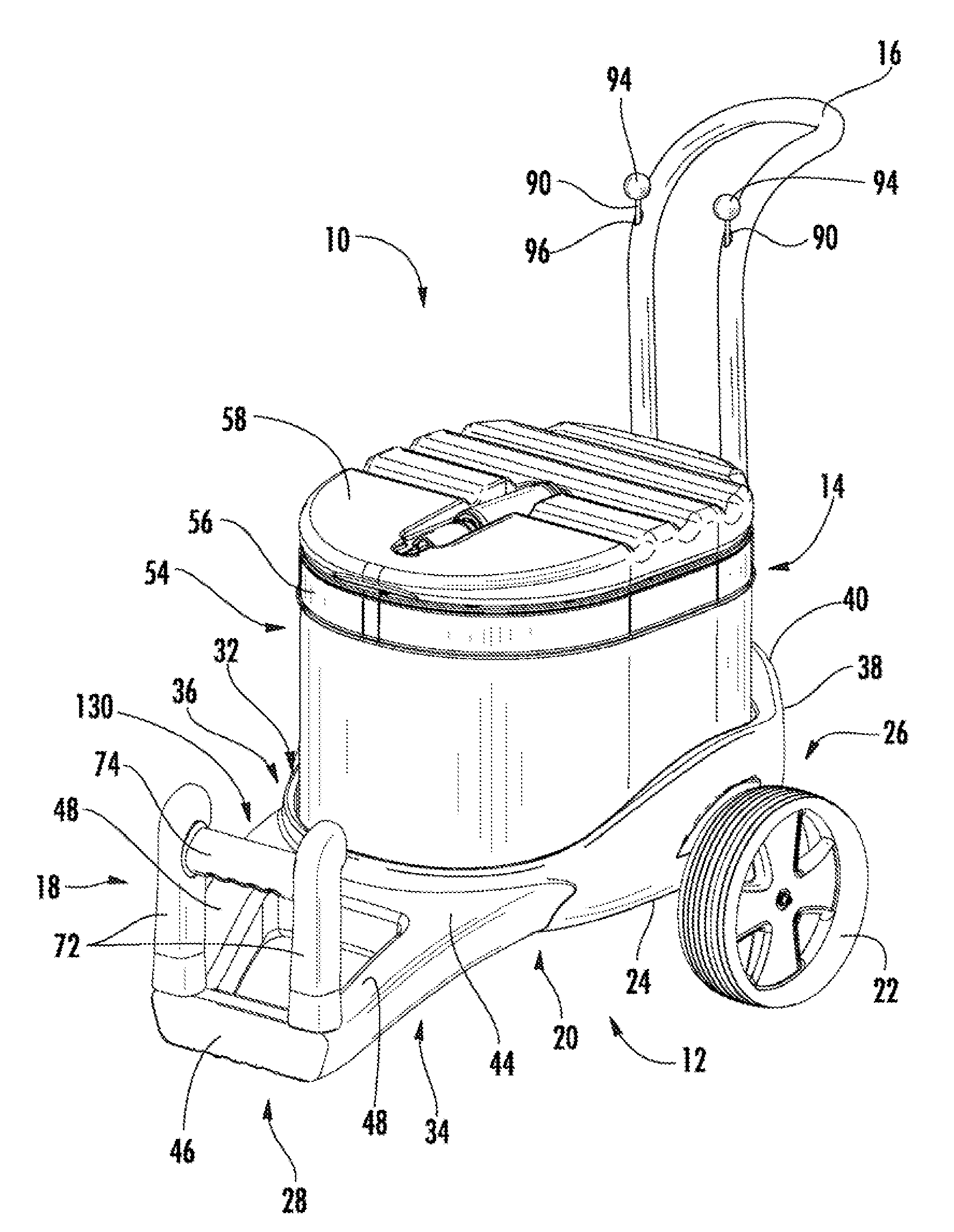 Wheeled travel cooler with inflatable sidewalls