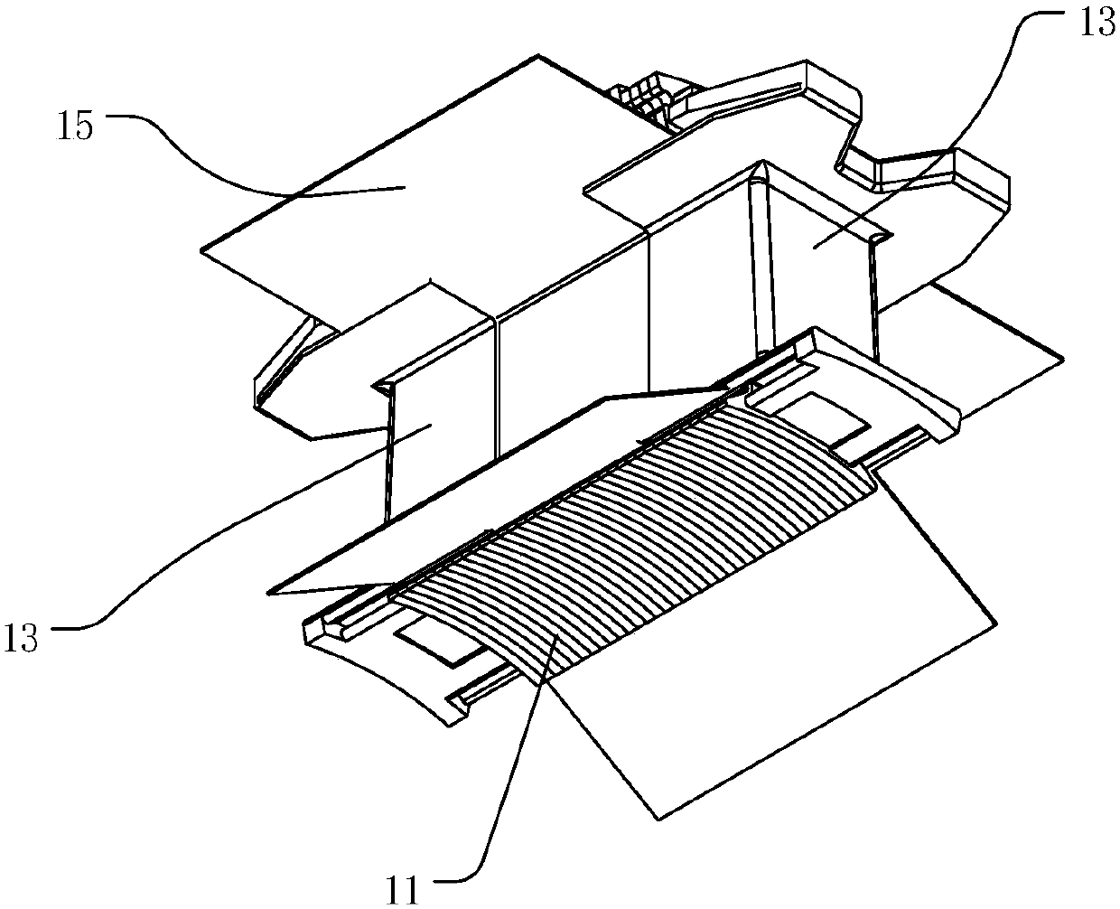 Motor blocking stator structure, motor stator and motor