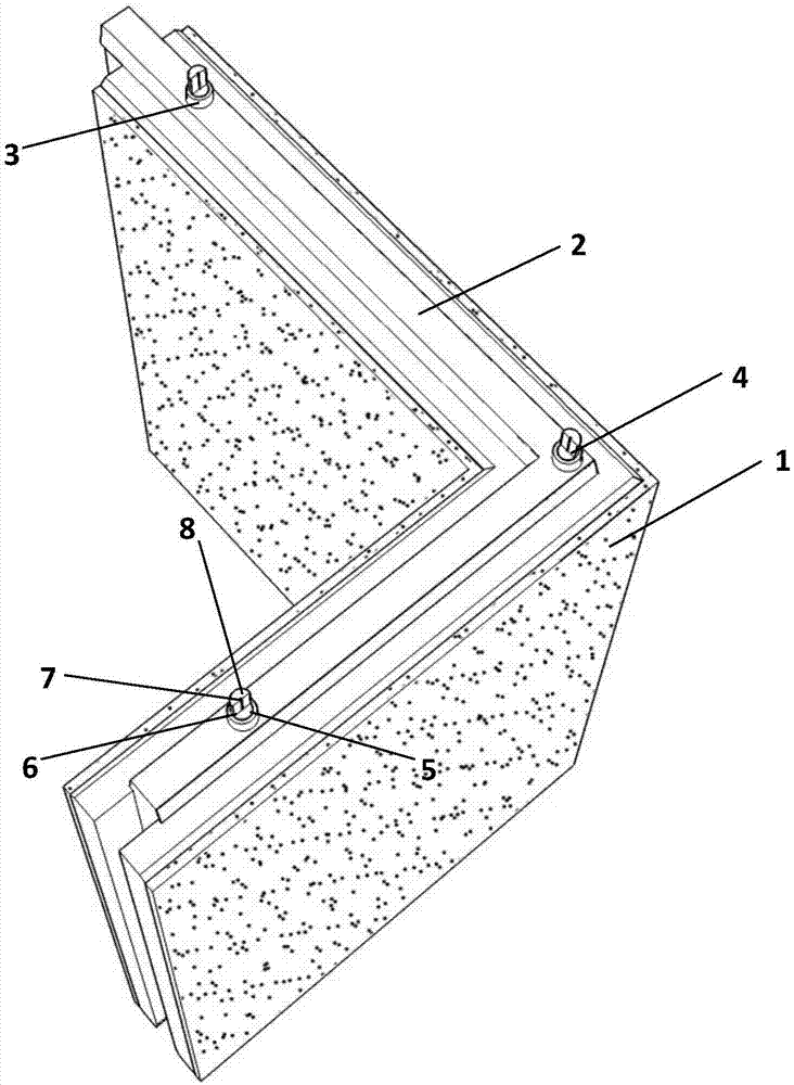 Fabricated L-shaped heat preservation wall body with lead pipe-coarse sand energy-dissipation damping keys and construction method thereof