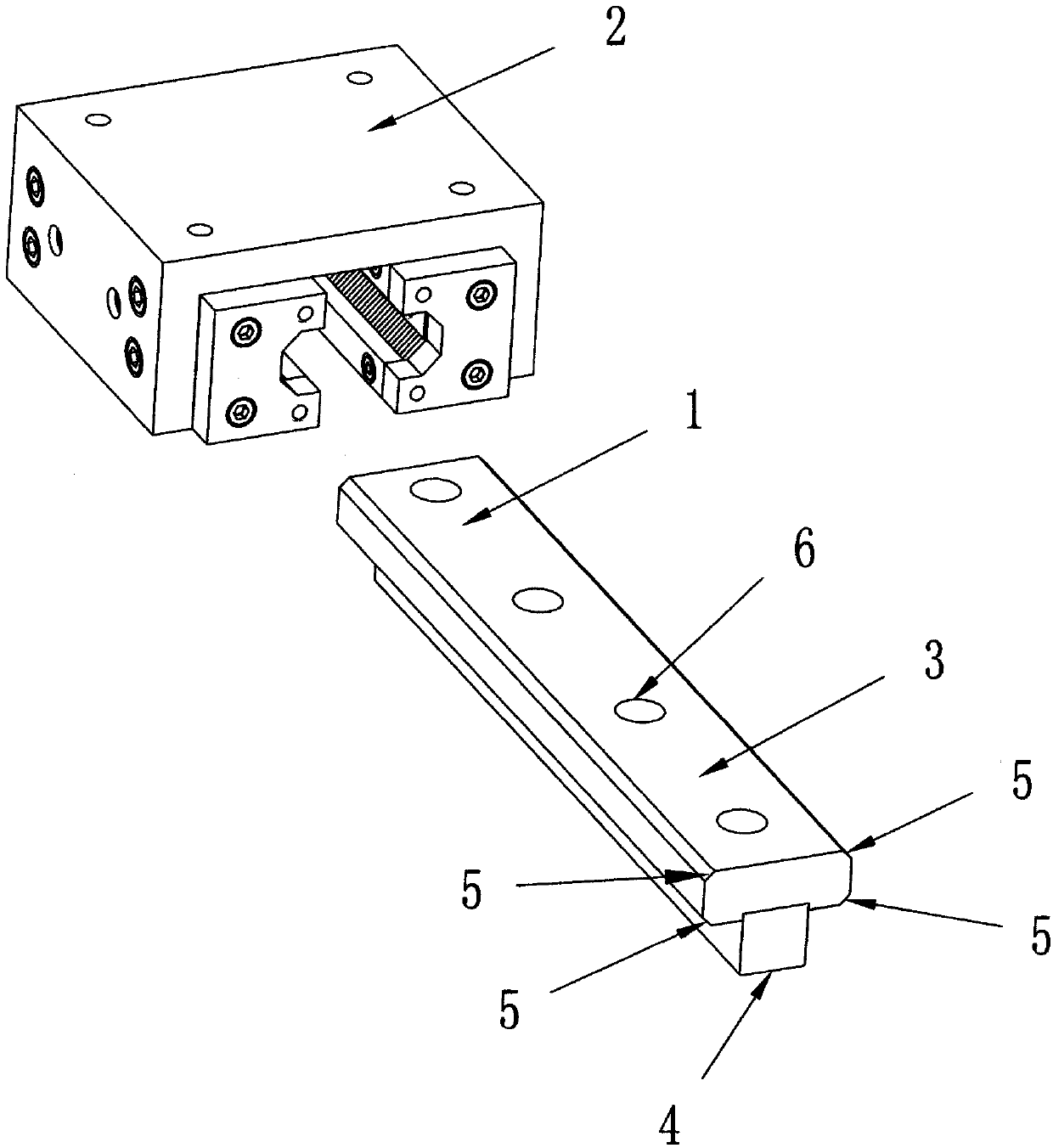 Roller guide rail pair