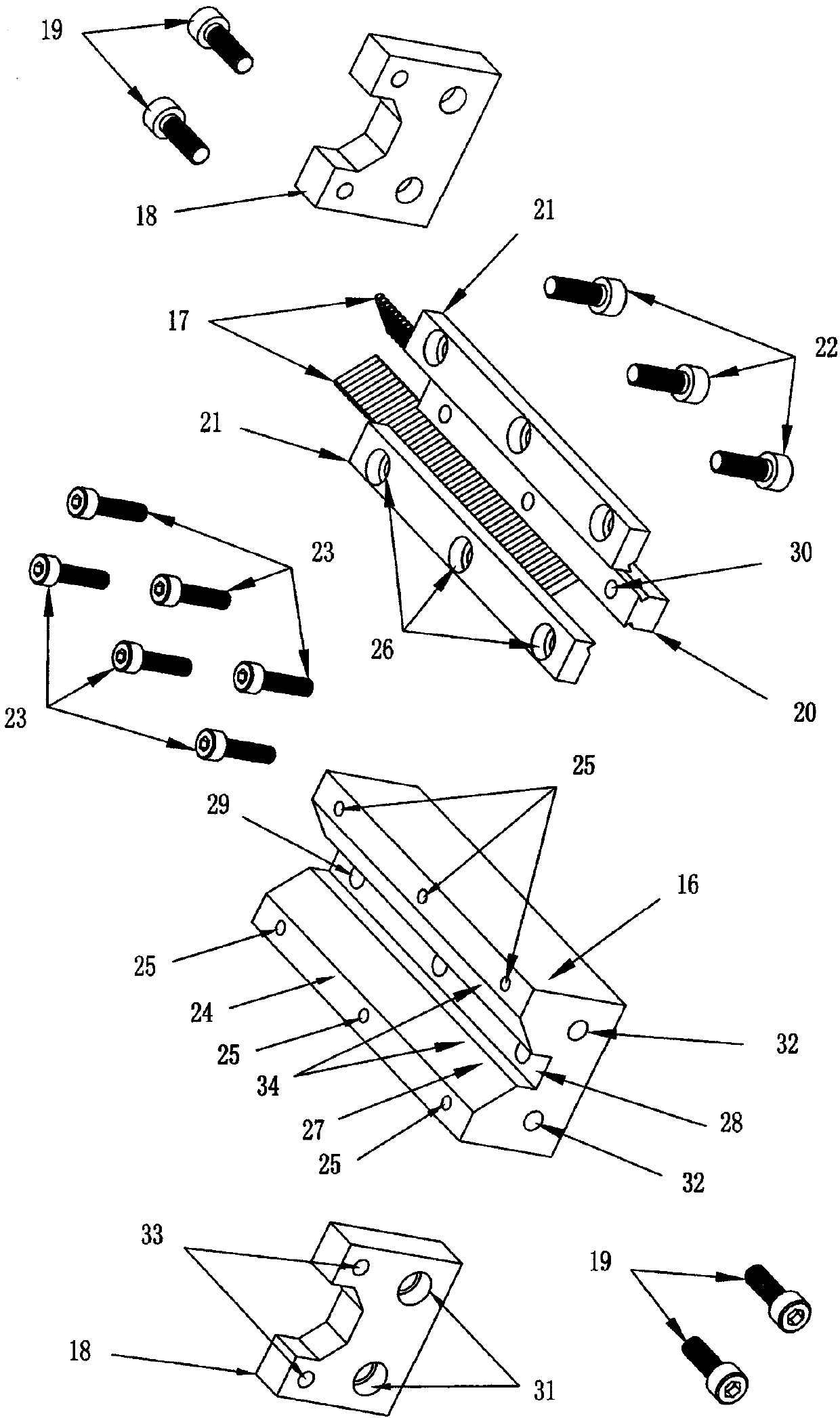 Roller guide rail pair