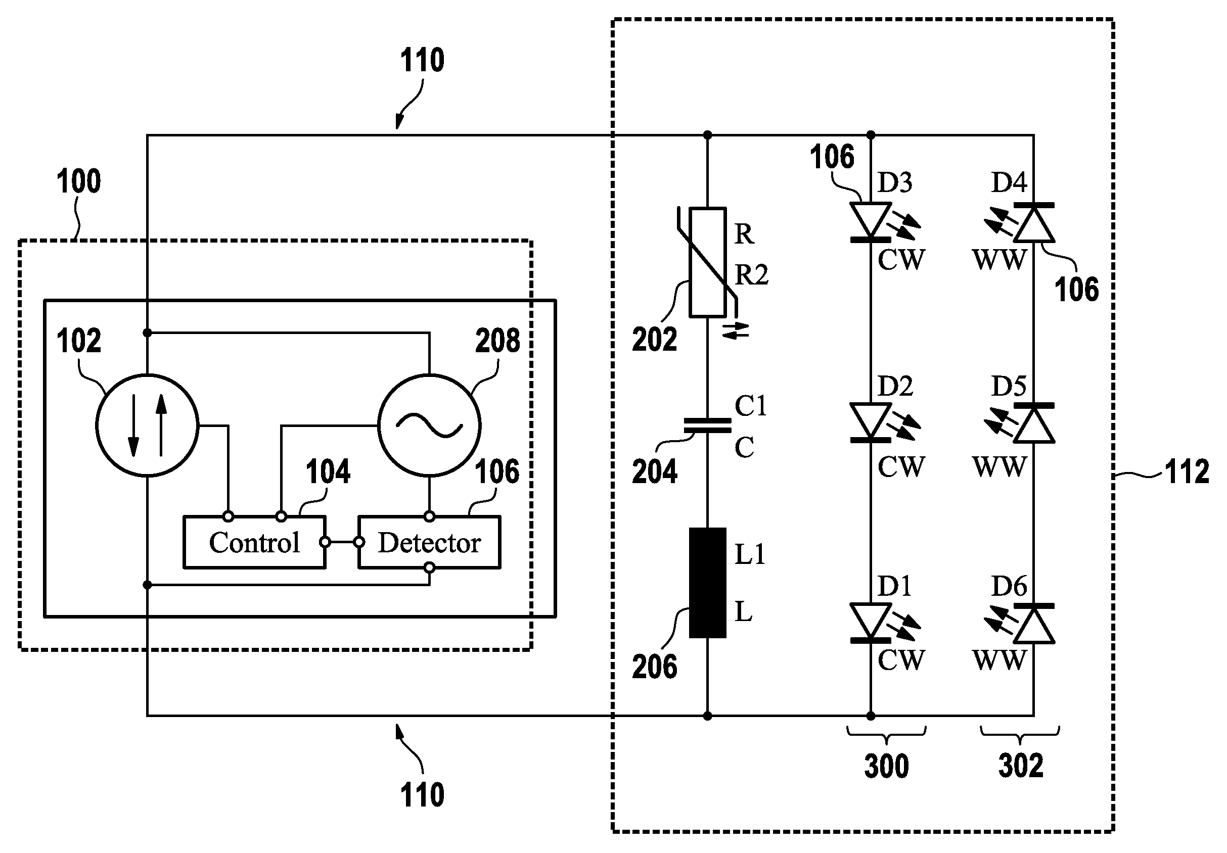 Light emitting device system and driver