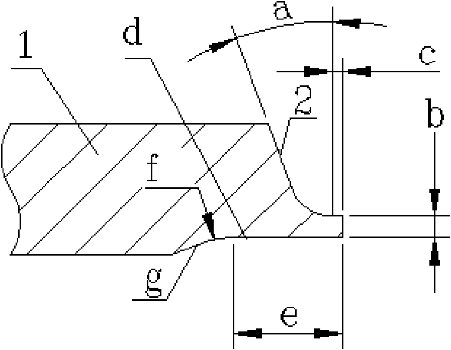 Stainless steel tube with welding bevel model, welding method and argon shield apparatus