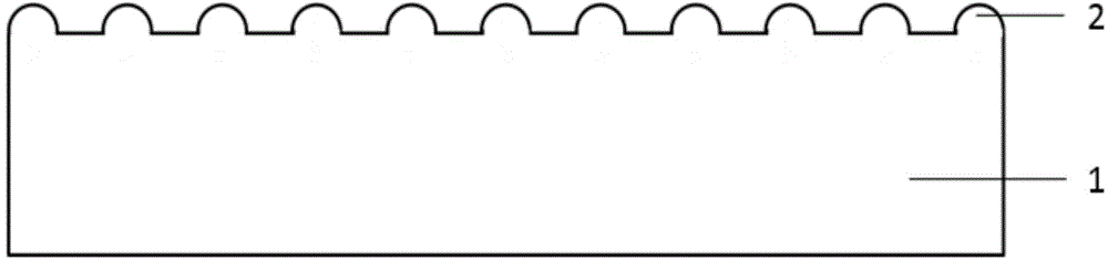 Structured arrangement manometer coarsened sapphire substrate and preparation method