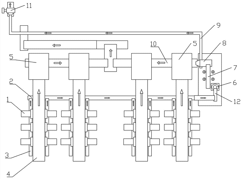 Method for centralized collection and sorting treatment of shredded smoke in leaf laying process in threshing and redrying