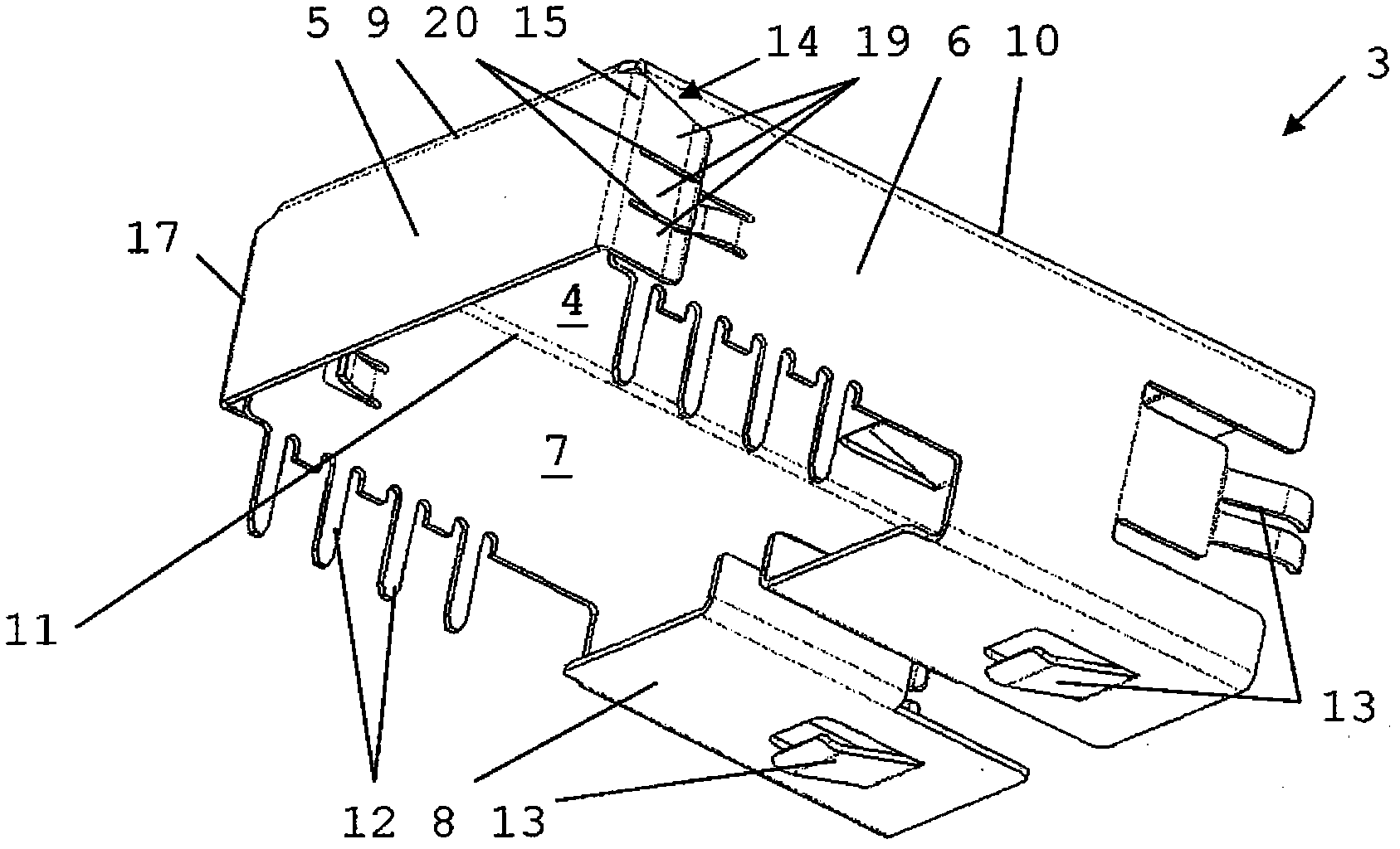 Shielding shell for a connector