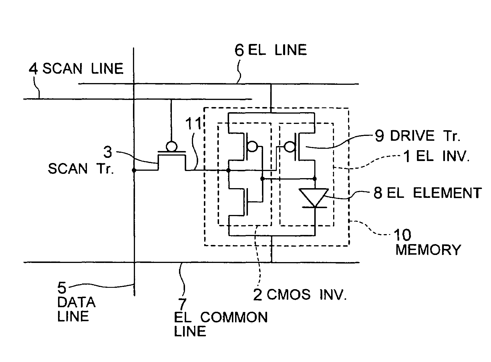 Emissive display using organic electroluminescent devices