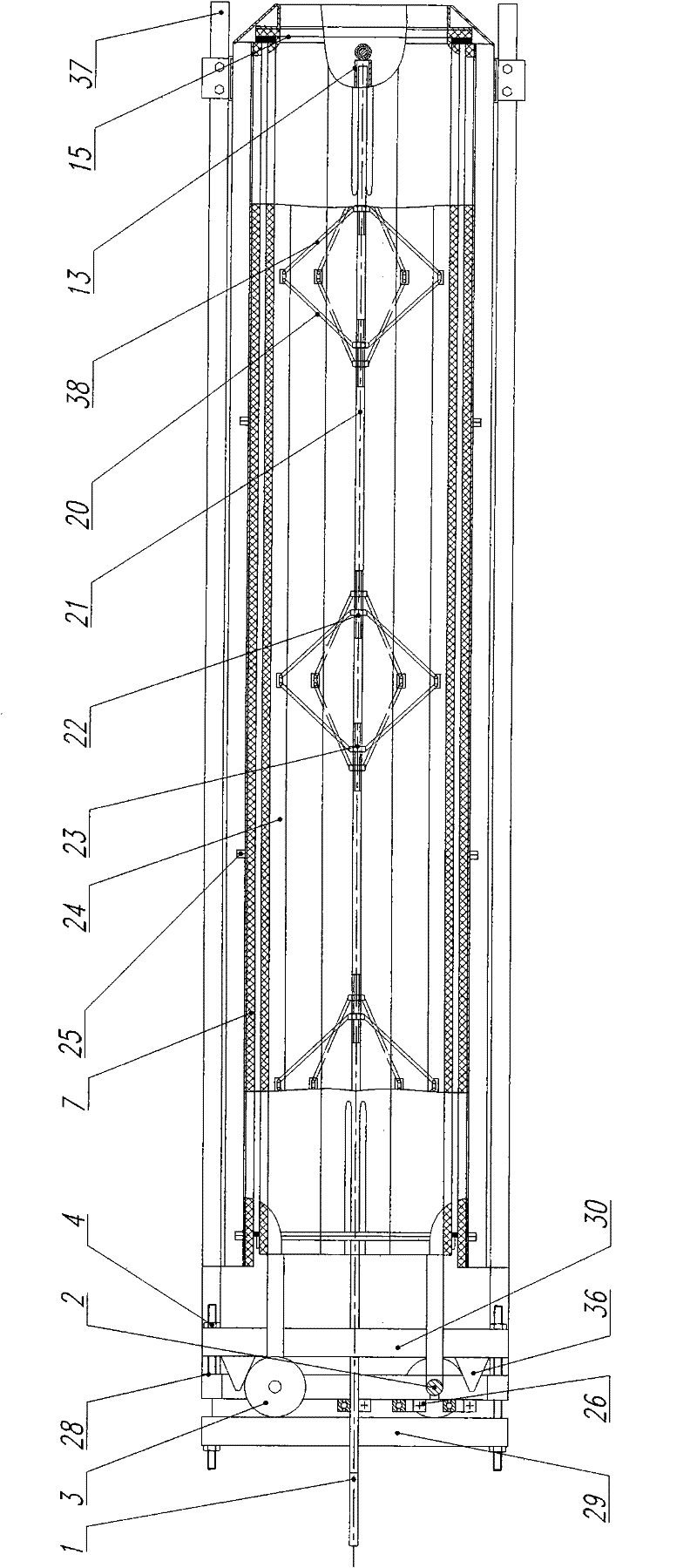 Smoke-air duct shocking casting machine