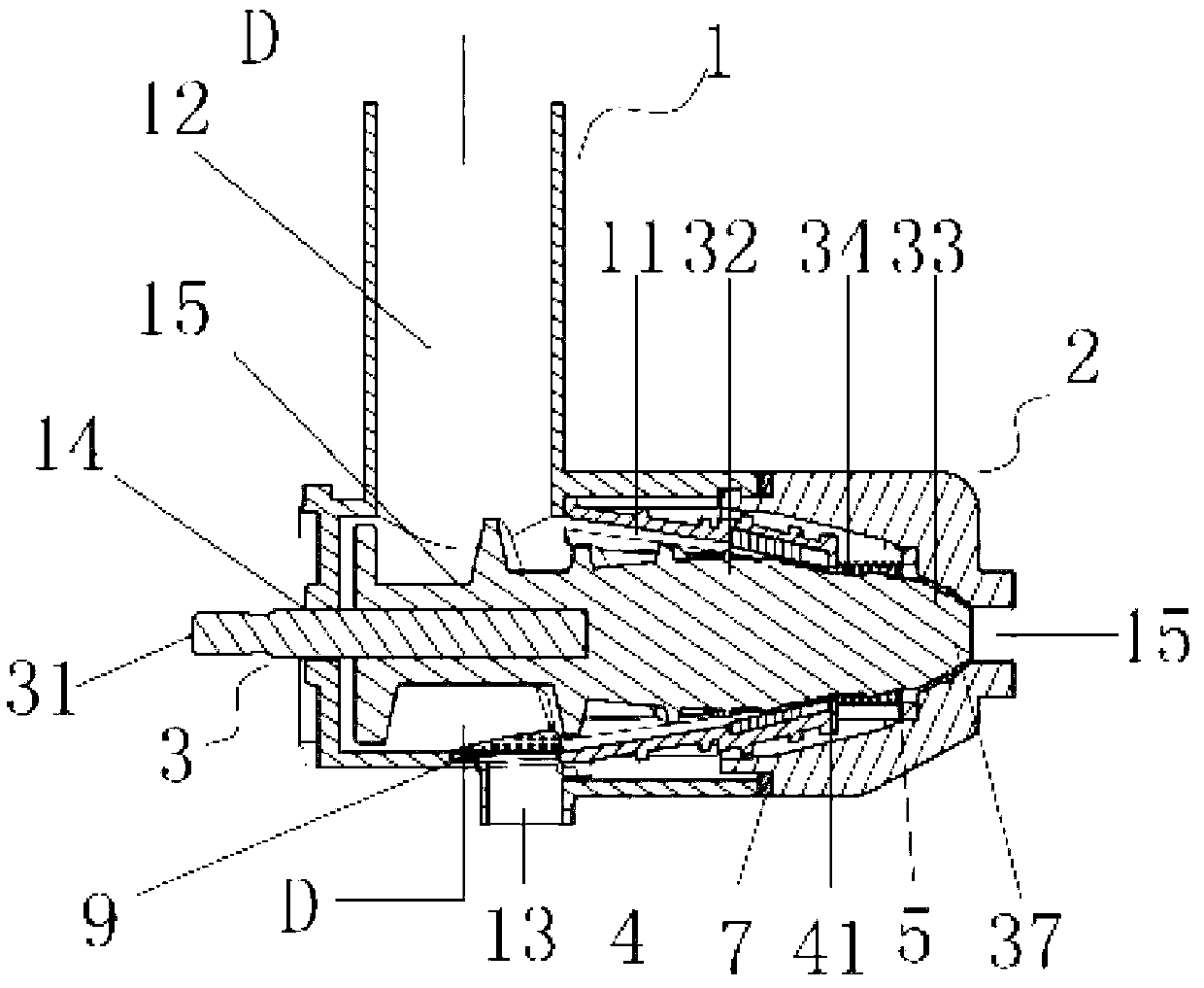 Squeeze type juice squeezing mechanism