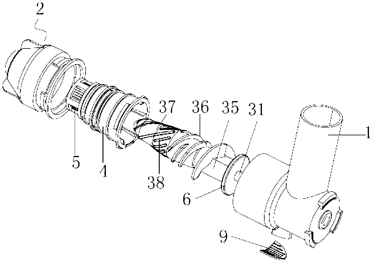 Squeeze type juice squeezing mechanism