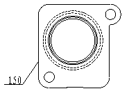 Continuous punching die for mobile phone lens